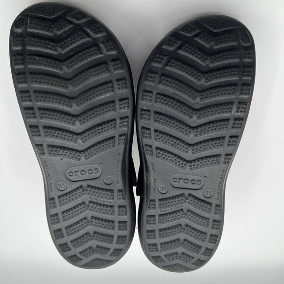 Crocs Mens 11 Classic Bistro Black Clogs Casual Work Comfort Shoes Beach Sandals - Picture 4 of 9